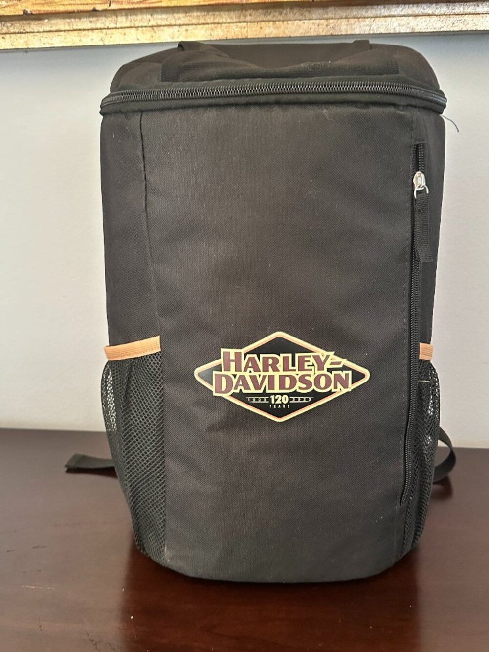 Harley-Davidson 120th Anniversary Insulated Cooler Bag Backpack Black Polyester